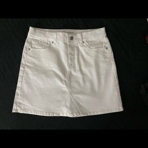 White denim girls skirt